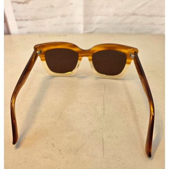 Diff Carson DS-BN39 Desert Sand Sunglasses Womens M Hand Cut Brown Lens NEW - Picture 3 of 11